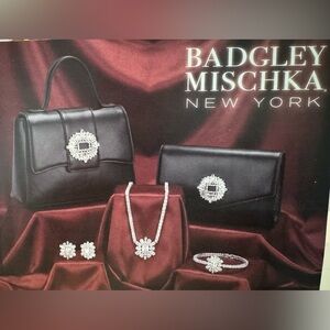 Badgley Mischka Clutch, Handbag, Bracelet, Necklace and Earrings Bundle.